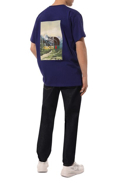 Хлопковая футболка the north face x gucci GUCCI, арт. 671443 XJDRB, фото 2