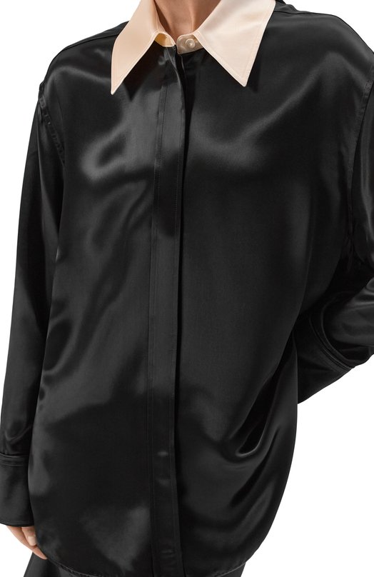 Атласная рубашка Jil Sander J03DL0208/J66292 Чёрный  J03DL0208/J66292 Фото 5