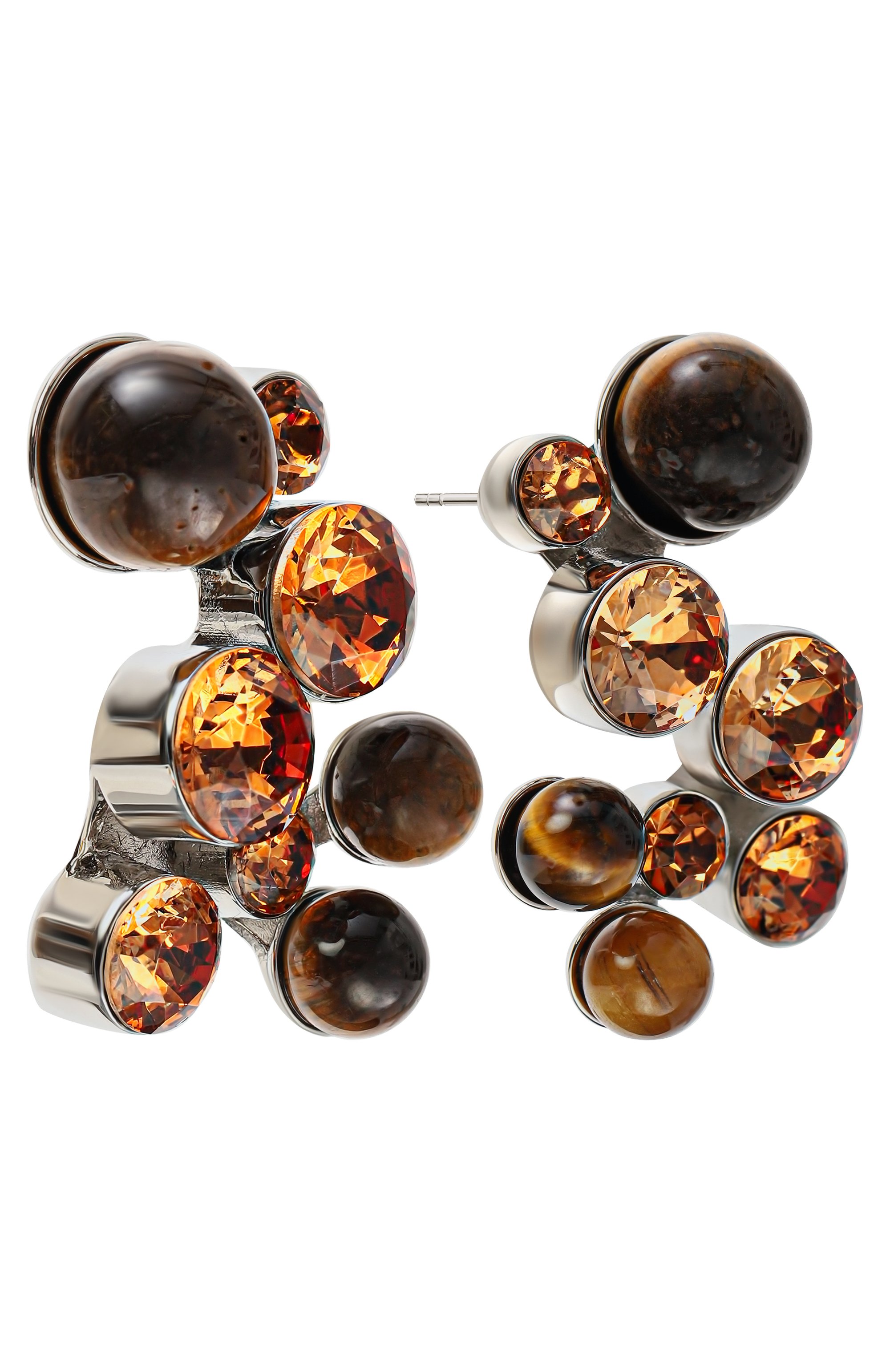 Серьги DRIES VAN NOTEN коричневого цвета по цене 59850 руб., арт. 018241-084-709, фото 3 Серьги DRIES VAN NOTEN, арт. 018241-084-709, фото 3