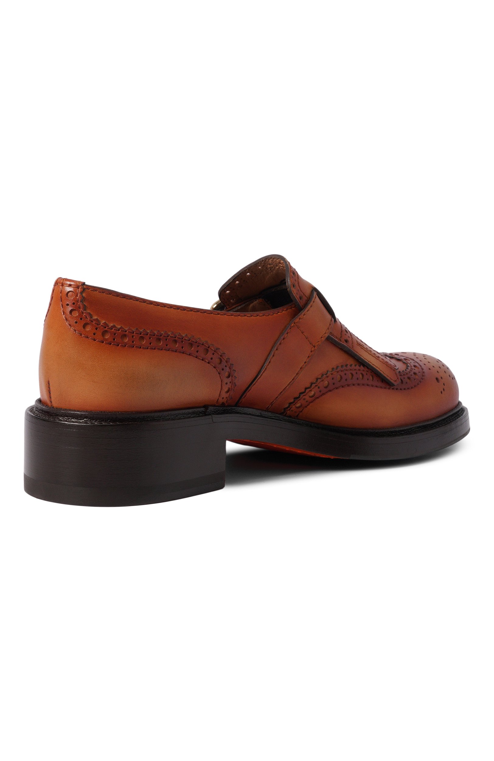 Кожаные монки bubble cuoio SANTONI светло-коричневого цвета по цене 132500 руб., арт. WUUG72481BJ2NWVL, фото 5 Кожаные монки bubble cuoio SANTONI, арт. WUUG72481BJ2NWVL, фото 5