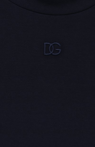 Хлопковая водолазка DOLCE & GABBANA темно-синего цвета по цене 17550 руб., арт. L5JTLE/G7JJ4/8-14, фото 3 Хлопковая водолазка DOLCE & GABBANA, арт. L5JTLE/G7JJ4/8-14, фото 3