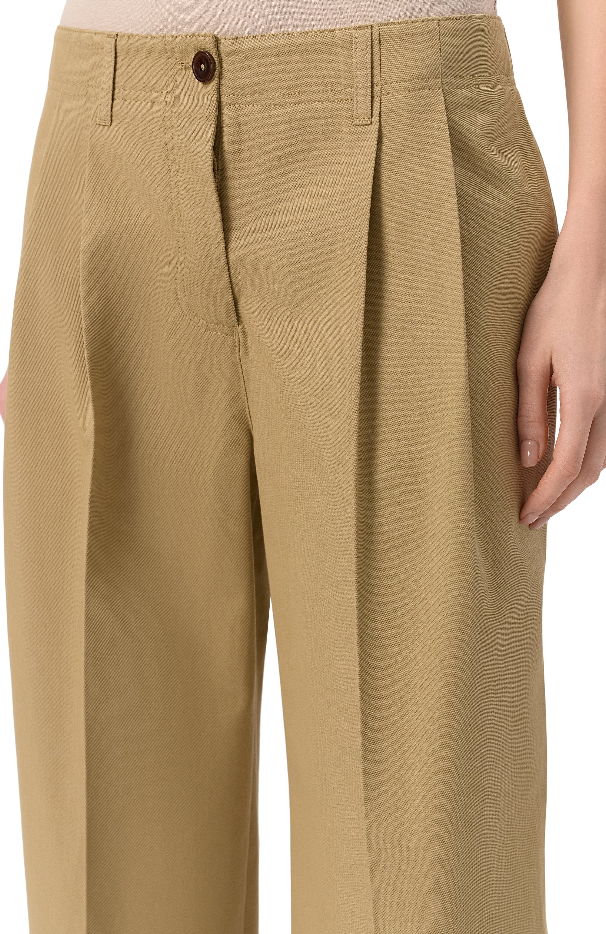 Хлопковые брюки TOTEME, арт. 242-WRB1641-FB0103, фото 5