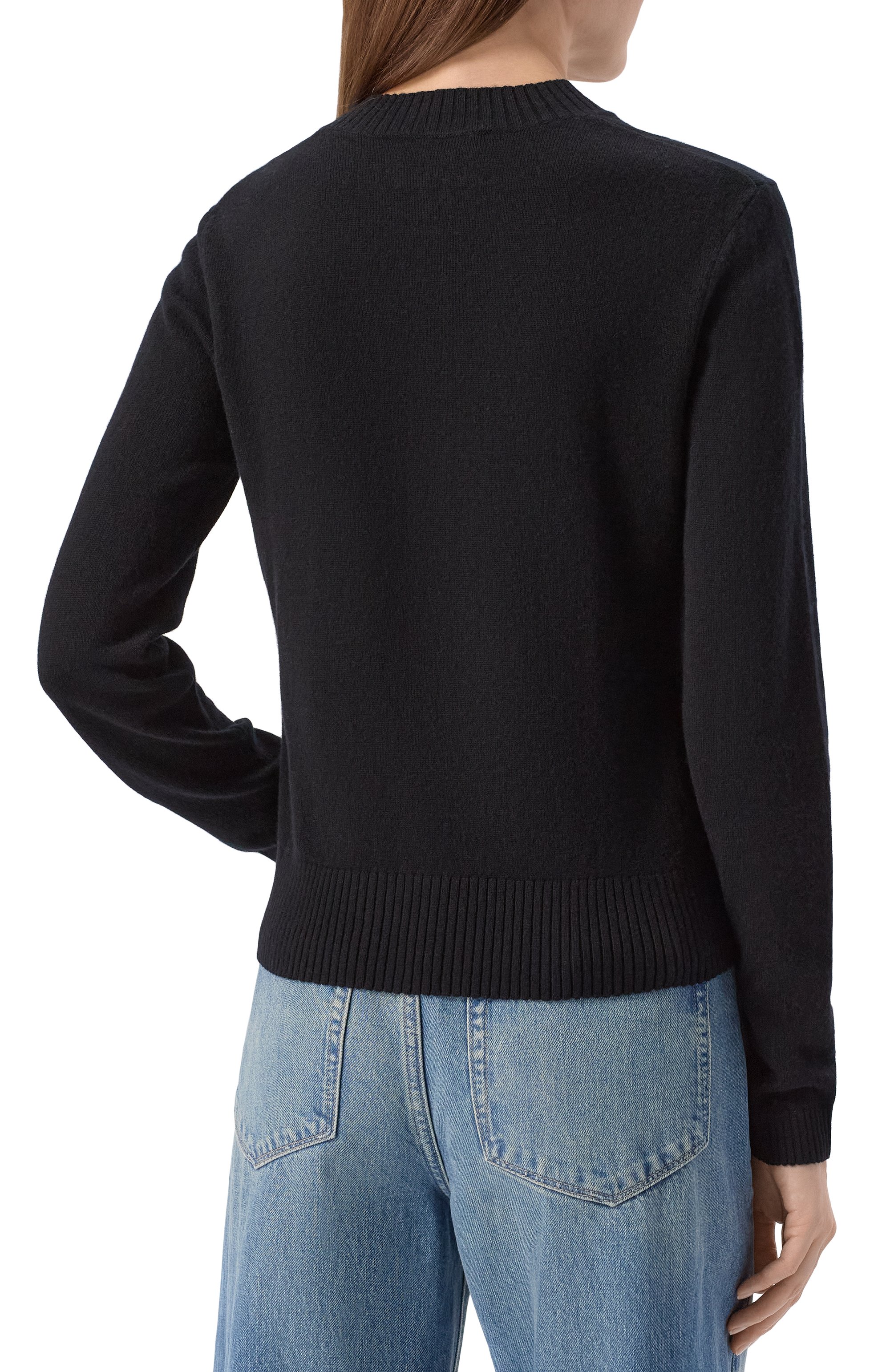 Кардиган из шерсти и кашемира ELLYME черного цвета по цене 18900 руб., арт. 00346, фото 4 Кардиган из шерсти и кашемира ELLYME, арт. 00346, фото 4