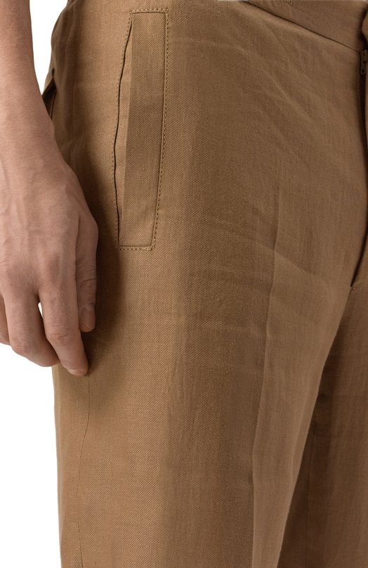 Льняные шорты Corneliani 254593-2514108 Бежевый  254593-2514108 Фото 5
