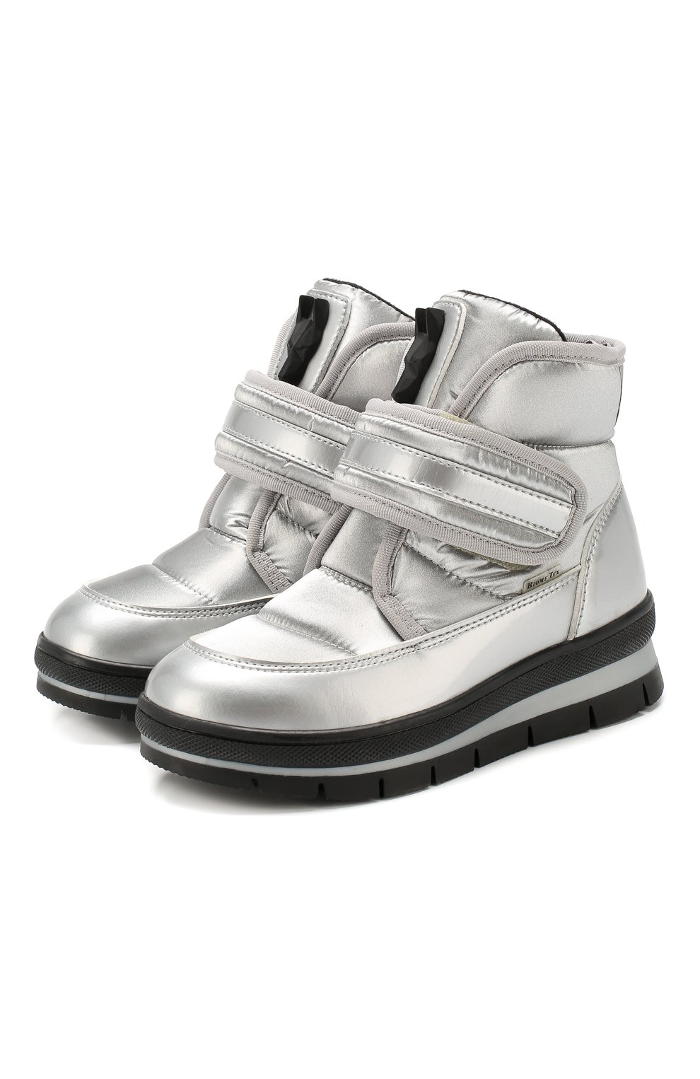 Утепленные ботинки JOG DOG серебряного цвета по цене 17750 руб., арт. 13024R/ZAFFIR0 FLASH/29-35, фото 1 Утепленные ботинки JOG DOG, арт. 13024R/ZAFFIR0 FLASH/29-35, фото 1