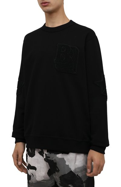 Хлопковый свитшот BURBERRY черного цвета по цене 72200 руб., арт. 8045498, фото 3 Хлопковый свитшот BURBERRY, арт. 8045498, фото 3