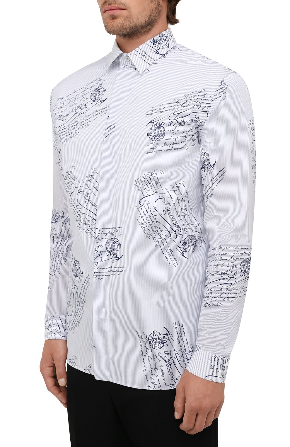 Хлопковая рубашка BERLUTI, арт. R20HTL50-002, фото 3