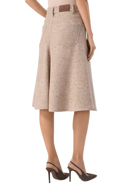 Юбка из шерсти и шелка BRUNELLO CUCINELLI, арт. MG530G3945, фото 4
