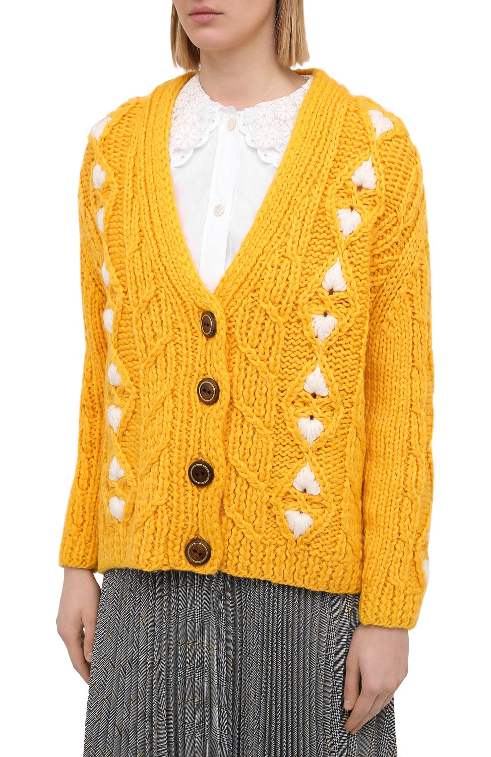 Шерстяной кардиган MIU MIU, арт. MMF307-MPZ-F0080, фото 3