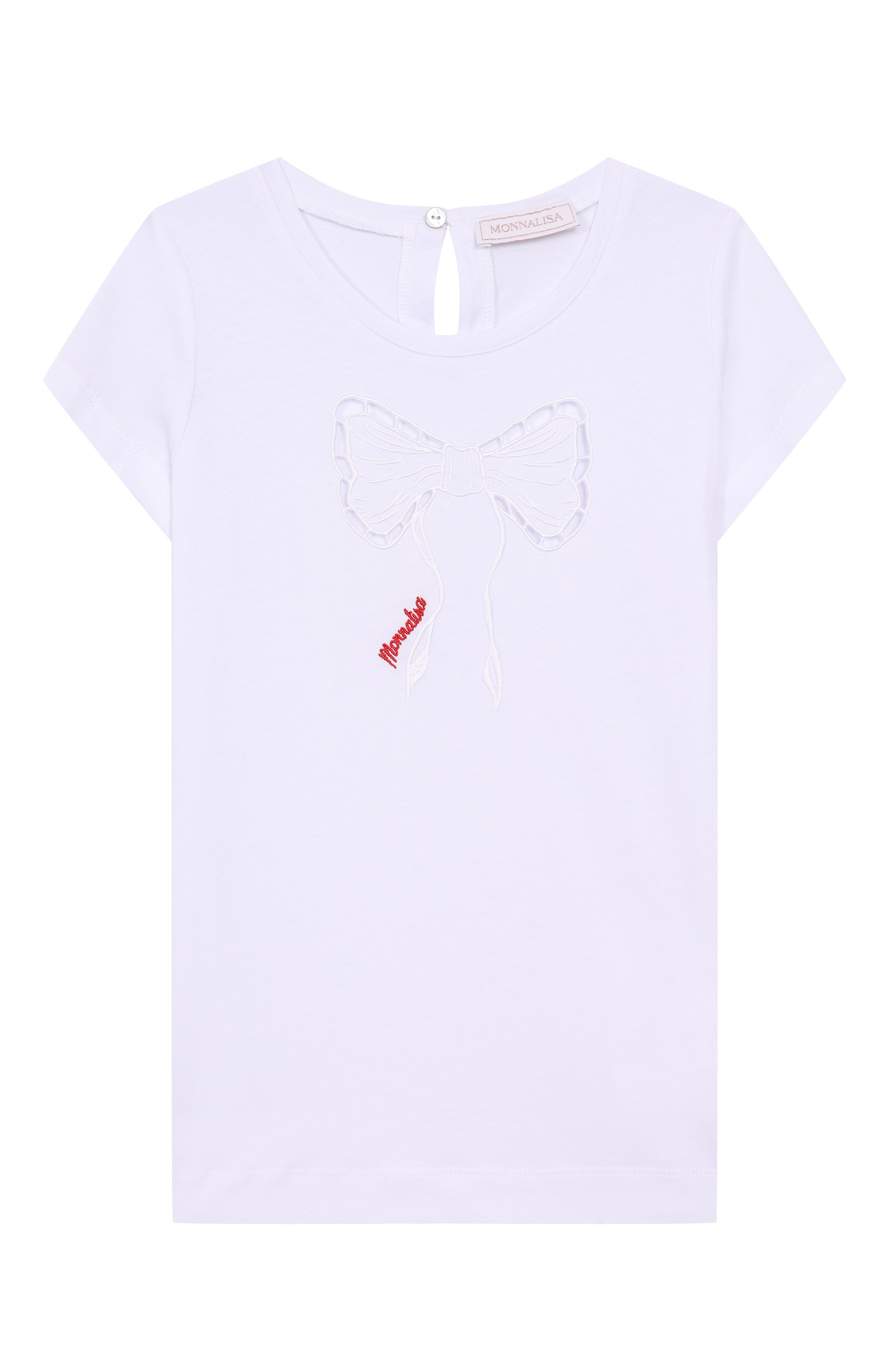 Хлопковая футболка MONNALISA, арт. 19E624, фото 1