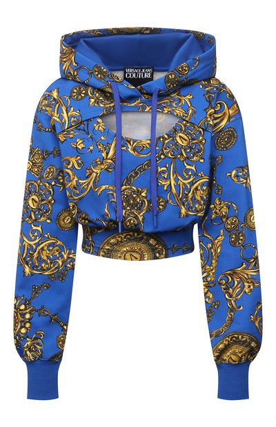 Женский хлопковое худи VERSACE JEANS COUTURE, арт. 71HAI317-71DP317 FELPA GAR PR BAR0QUE/FS002