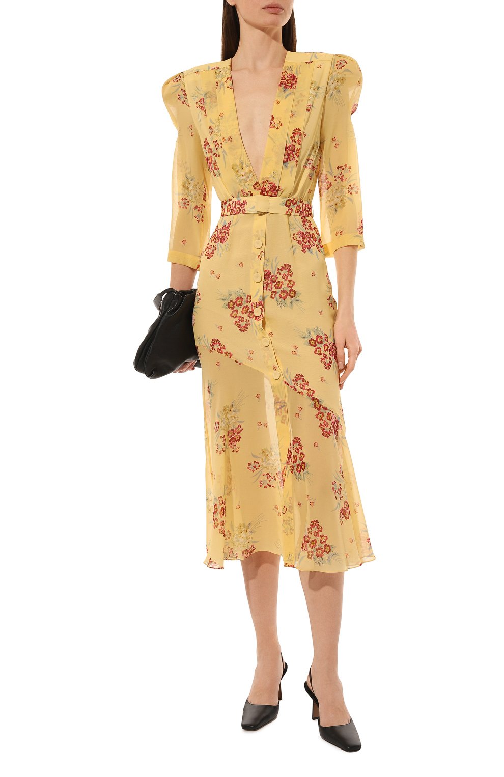 Шелковое платье ULYANA SERGEENKO желтого цвета по цене 220000 руб., арт. ABM027FW22P 2429т22, фото 2 Шелковое платье ULYANA SERGEENKO, арт. ABM027FW22P 2429т22, фото 2
