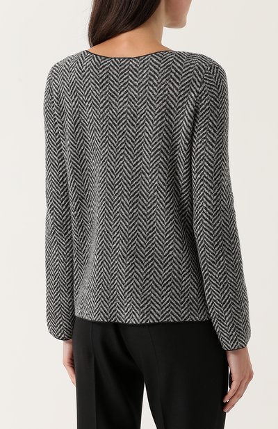 Шерстяной пуловер GIORGIO ARMANI разноцветного цвета по цене 87250 руб., арт. 6YAM71/AJEHZ, фото 4 Шерстяной пуловер GIORGIO ARMANI, арт. 6YAM71/AJEHZ, фото 4