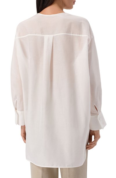 Блузка из хлопка и шелка 12 STOREEZ, арт. 125277, фото 4