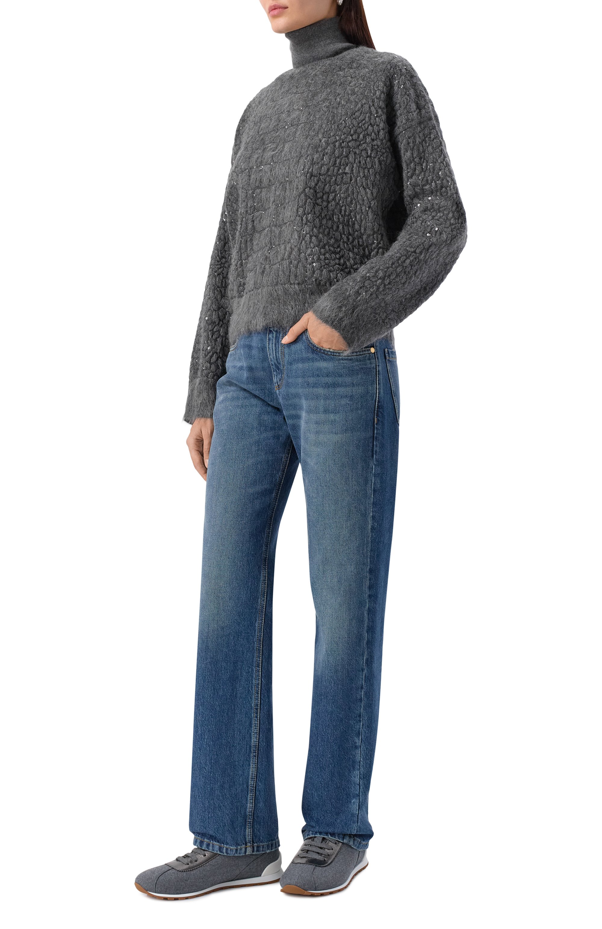 Свитер из шерсти и кашемира BRUNELLO CUCINELLI, арт. MBP240400P, фото 2