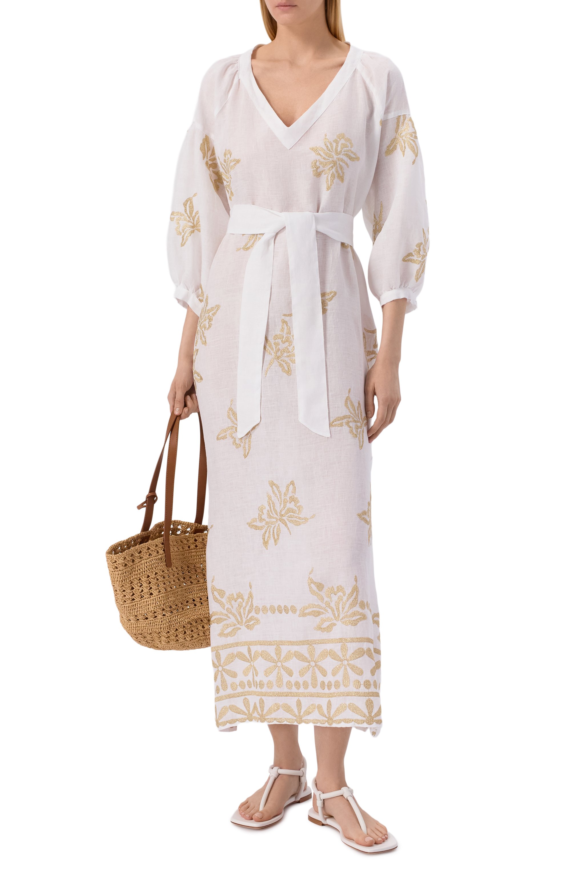 Льняное платье 120% LINO, арт. 33ALIW4PLH/000G477, фото 2