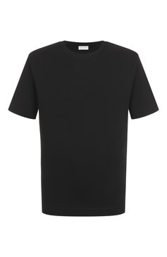 Мужская хлопковая футболка DRIES VAN NOTEN черного цвета, арт. 251-021100-1600 | Фото 1 (Материал внешний: Хлопок; Рукава: Короткие; Длина (для топов): Стандартные; Мужское Кросс-КТ: Футболка-одежда; Принт: Без принта; Стили: Кэжуэл)