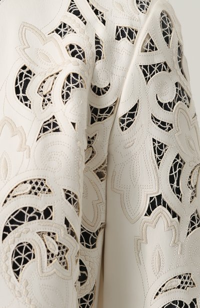 Кожаная куртка с круглым вырезом и перфорацией RALPH LAUREN, арт. 290671367, фото 5