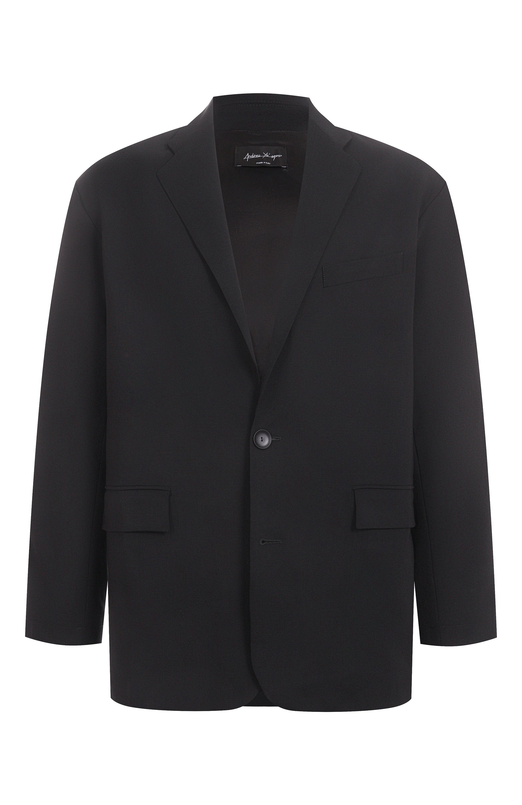 Однобортный пиджак ANDREA YA'AQOV черного цвета по цене 87550 руб., арт. 25MITH40, фото 1 Однобортный пиджак ANDREA YA'AQOV, арт. 25MITH40, фото 1