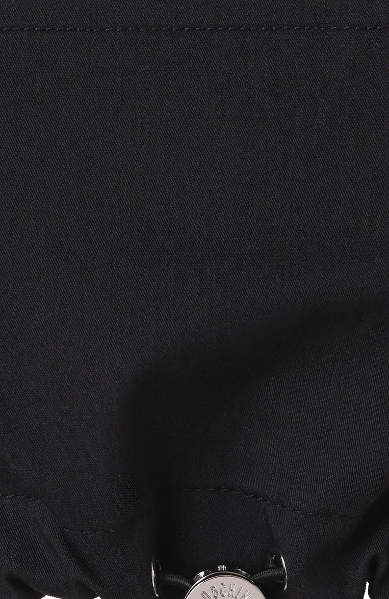Женский топ M05CH1NO JEANS черного цвета, арт. A0801/3224 | Фото 6 (Материал сплава: Проставлено; Драгоценные камни: Проставлено; Длина (для топов): Укороченные; Кросс-КТ: костюм; Стили: Гламурный; Рукава: На бретелях; Материал внешний: Хлопок, Синтетический материал)
