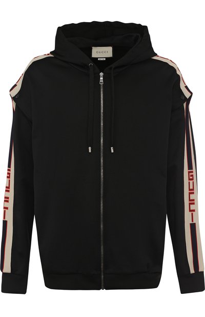 Хлопковая толстовка на молнии с капюшоном GUCCI, арт. 475357/X5U11, фото 1
