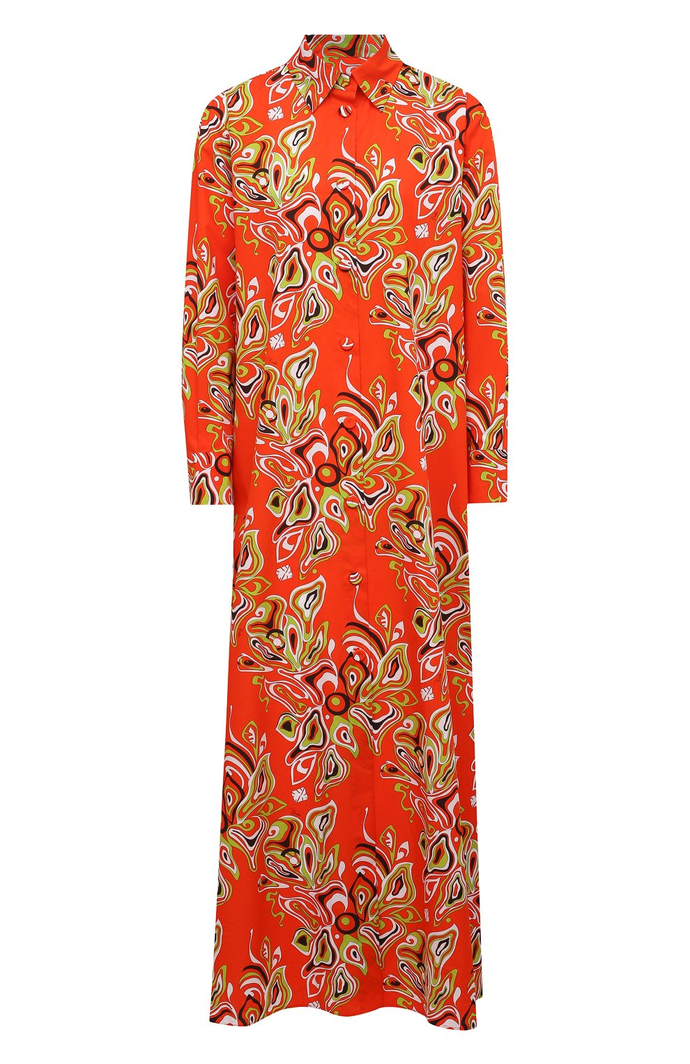 Хлопковое платье EMILIO PUCCI оранжевого цвета по цене 103500 руб., арт. 2HWI20/2H778, фото 1 Хлопковое платье EMILIO PUCCI, арт. 2HWI20/2H778, фото 1