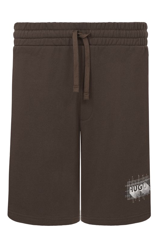 Хлопковые шорты HUGO Blue 50553499 Коричневый 50553499