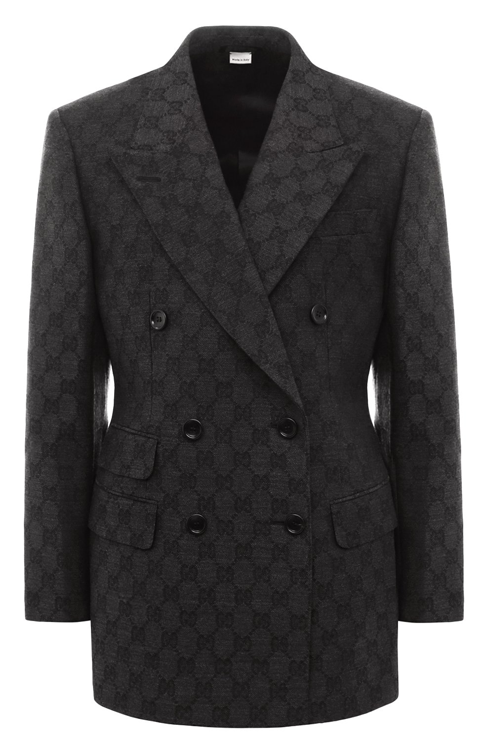 Шерстяной жакет GUCCI темно-серого цвета по цене 414500 руб., арт. 715184/ZAKF8, фото 1 Шерстяной жакет GUCCI, арт. 715184/ZAKF8, фото 1