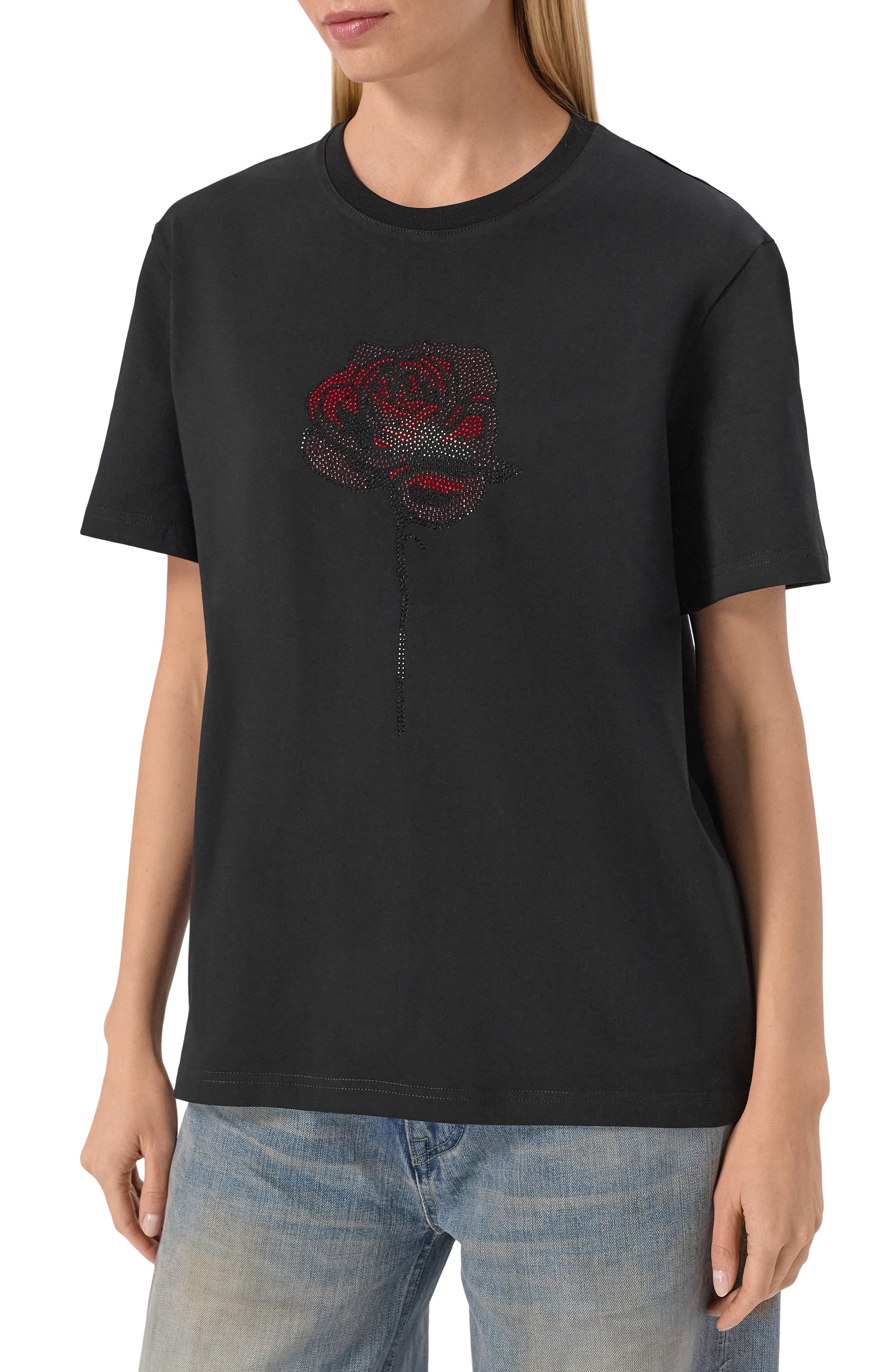 Хлопковая футболка FLASHIN черного цвета по цене 15900 руб., арт. FS26TRR, фото 3 Хлопковая футболка FLASHIN, арт. FS26TRR, фото 3