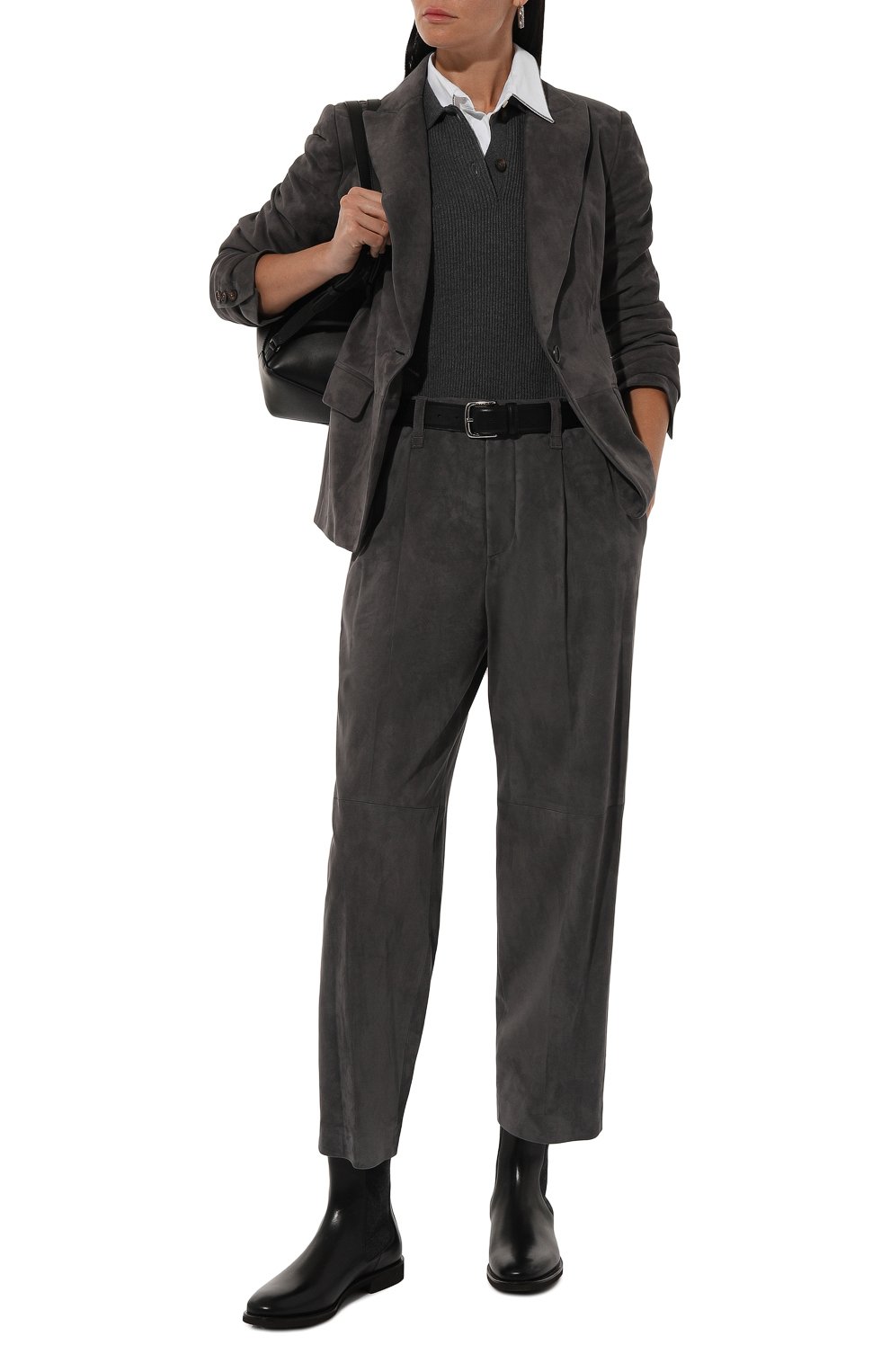 Замшевые брюки BRUNELLO CUCINELLI, арт. MPPCLP8702, фото 2