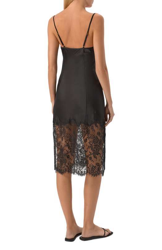 Сорочка из шелка и вискозы Marjolaine 4BEL6101 Чёрный  4BEL6101 Фото 3