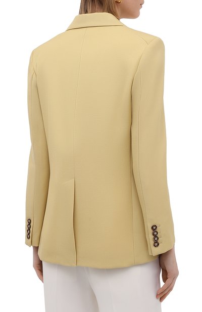 Шерстяной жакет VICTORIA BECKHAM желтого цвета по цене 188500 руб., арт. 1221WJK002540B, фото 4 Шерстяной жакет VICTORIA BECKHAM, арт. 1221WJK002540B, фото 4