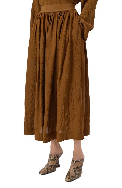 Юбка из вискозы UMA WANG коричневого цвета по цене 89950 руб., арт. S3 M UP2002, фото 3 Юбка из вискозы UMA WANG, арт. S3 M UP2002, фото 3