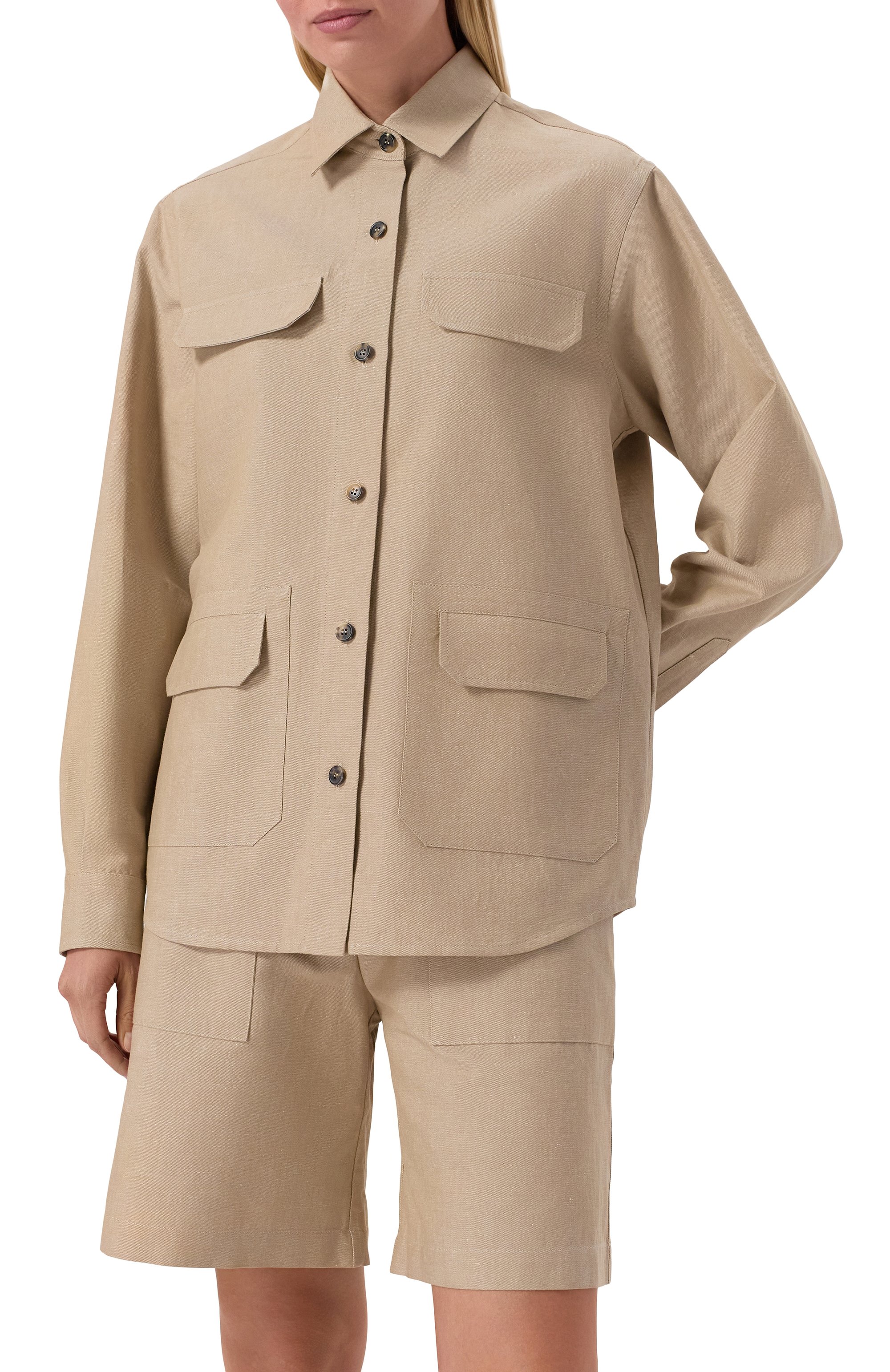 Рубашка из хлопка и льна MVST, арт. M25.2MW.B402, фото 3