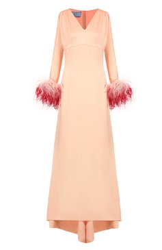 Платье с отделкой перьями PRADA, арт. P35Q0P-1PXM-F0VPK-172, фото 1