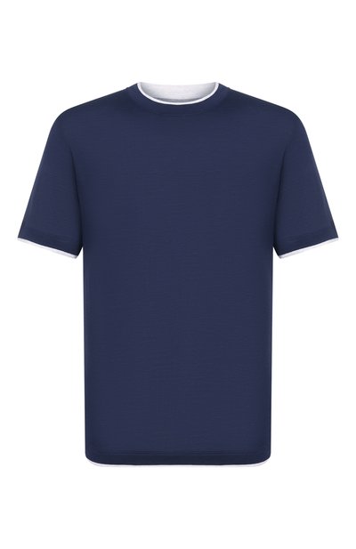 Мужская футболка из шелка и хлопка BRUNELLO CUCINELLI, арт. MD8217427