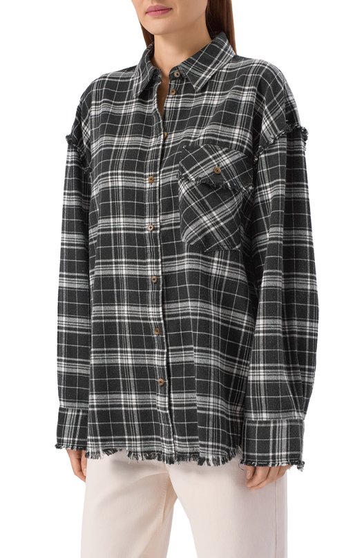 Хлопковая рубашка Addicted AD1515 Чёрно-белый  AD1515 Фото 3