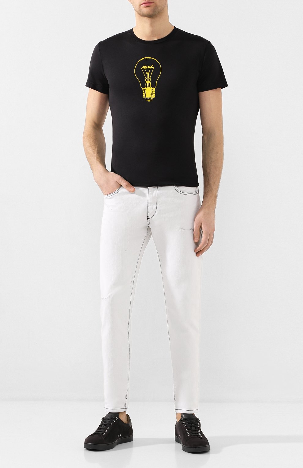 Джинсы DIESEL белого цвета по цене 23950 руб., арт. 00SPW5/003Z1, фото 2 Джинсы DIESEL, арт. 00SPW5/003Z1, фото 2