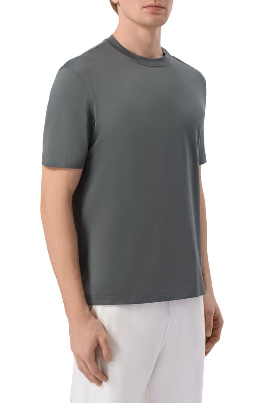 Хлопковая футболка Andrea Campagna TSMC/JERLUX Хаки  TSMC/JERLUX Фото 3