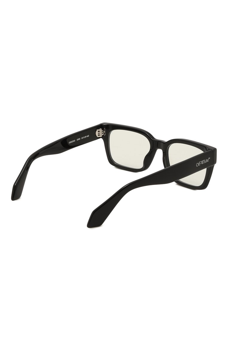 Мужские оправа OFF-WHITE черного цвета, арт. 0ERJ053/1000 | Фото 4 (Региональные ограничения белый список (Axapta Mercury): Не проставлено; Нос: Не проставлено; Кросс-КТ: Оправы-мужское; Тип очков: Оправа; Материал: Пластик; Оптика Гендер: оптика-мужское; Очки форма: Квадратные)