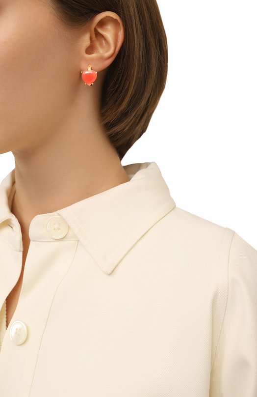 Серьги Cartoon Heart Moonka cr-er-h Оранжевый  cr-er-h Фото 2