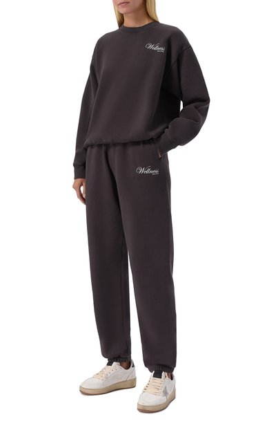 Хлопковый свитшот SPORTY AND RICH коричневого цвета по цене 29300 руб., арт. ST098711083BR29, фото 2 Хлопковый свитшот SPORTY AND RICH, арт. ST098711083BR29, фото 2
