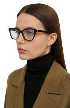 Женские оправа SAINT LAURENT черного цвета, арт. SL M128 005 | Фото 2 (Нос: Не проставлено; Региональные ограничения белый список (Axapta Mercury): Не проставлено; Тип очков: Оправа; Материал: Пластик; Очки форма: Квадратные; Оптика Гендер: оптика-женское)