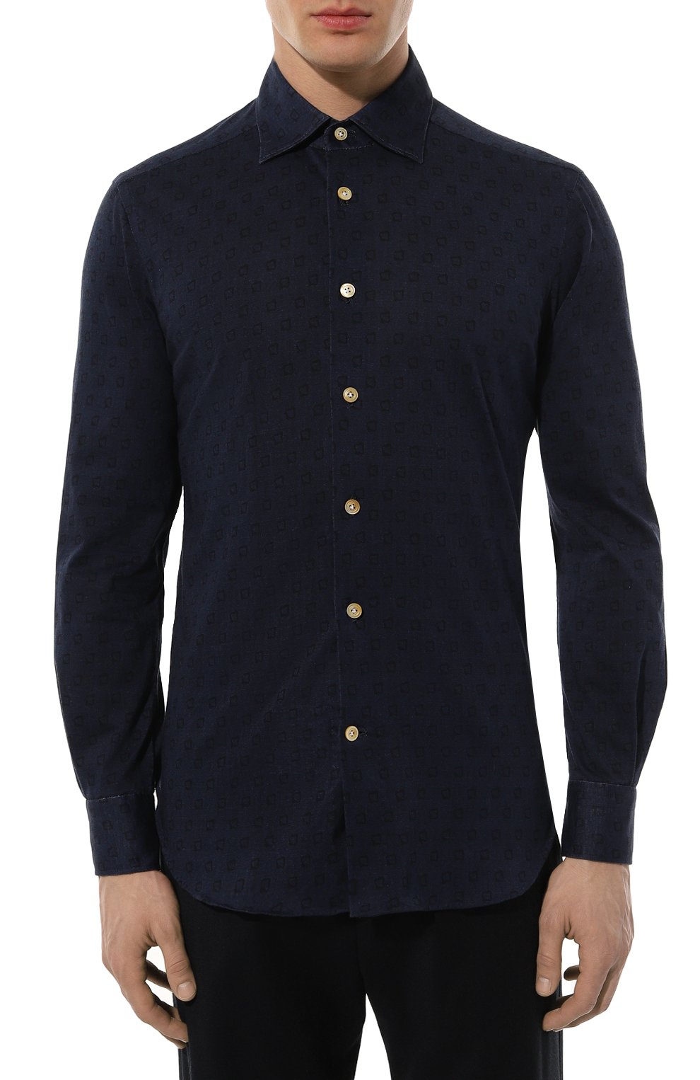 Хлопковая рубашка KITON, арт. UCIH06491, фото 3