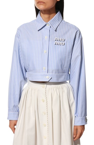 Хлопковая куртка MIU MIU, арт. ML824-J2Y-F0012, фото 3