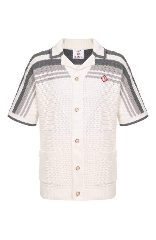 Хлопковая рубашка Casablanca M-SP26-KW-933-01 Белый M-SP26-KW-933-01