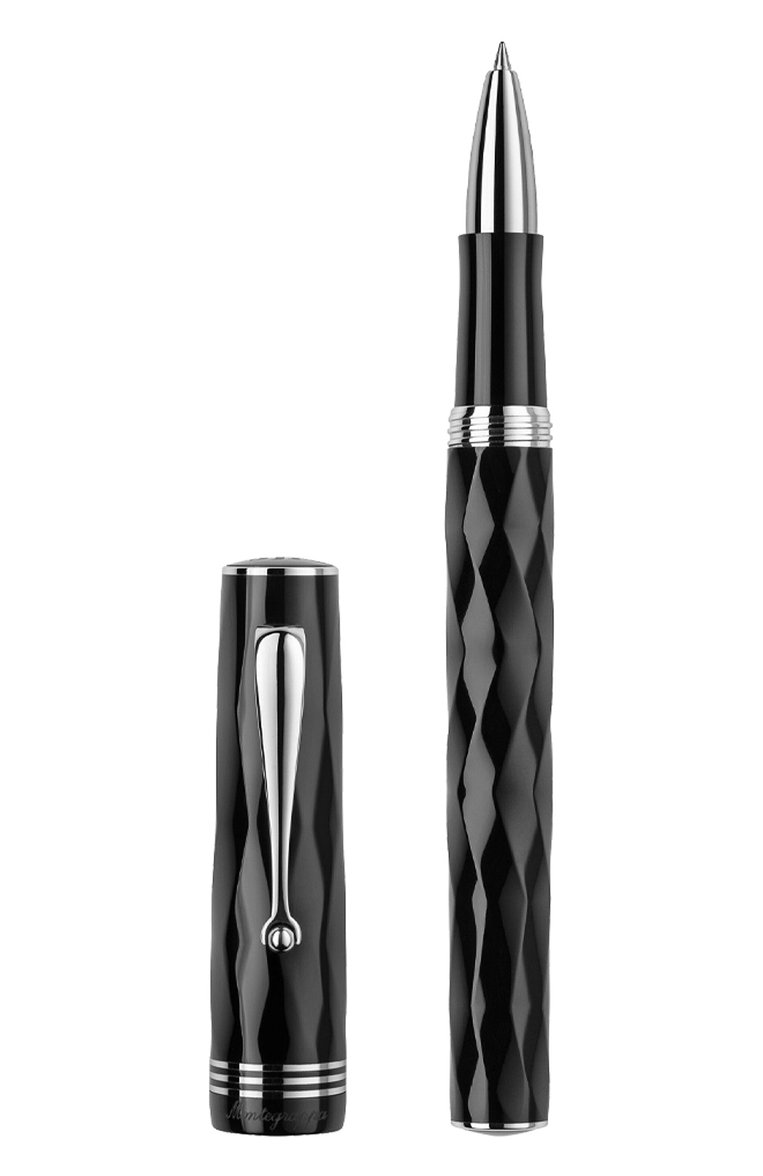 Ручка-роллер MONTEGRAPPA черного цвета, арт. ISRBTRIC | Фото 1 (Нос: Не проставлено; Региональные ограничения белый список (Axapta Mercury): Не проставлено; Материал сплава: Сталь; Ограничения доставки: m-style)