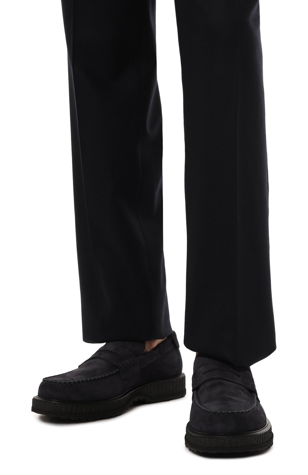 Замшевые пенни-лоферы KITON, арт. USSA211N0110802, фото 3