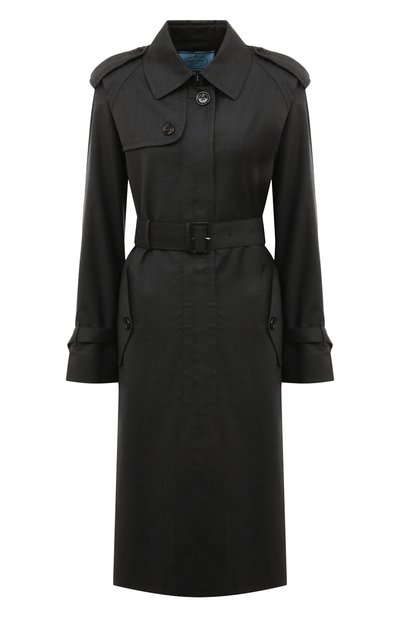 Женский шерстяной тренч PRADA, арт. P617PH-11BA-F0308-221