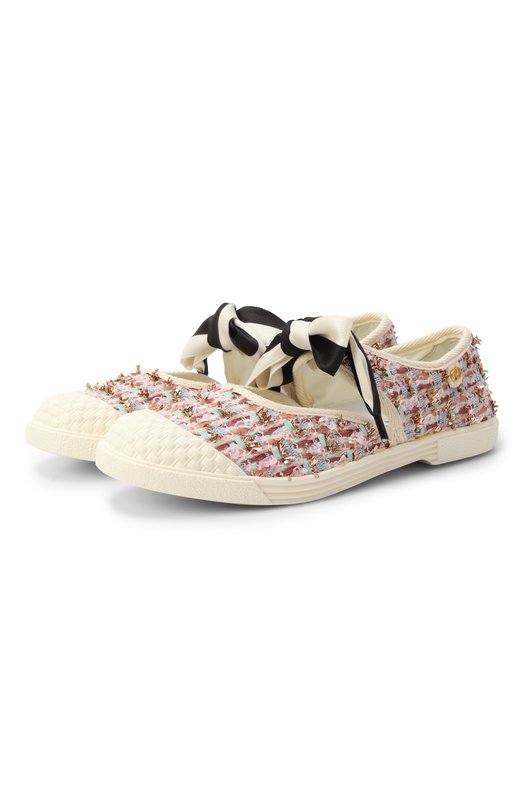 Текстильные кеды Bay by Bay Valentino 7W2S0LH9/MZR Розовый 7W2S0LH9/MZR